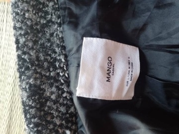 (40/L) MANGO) Wełniany płaszcz oversize z Londynu