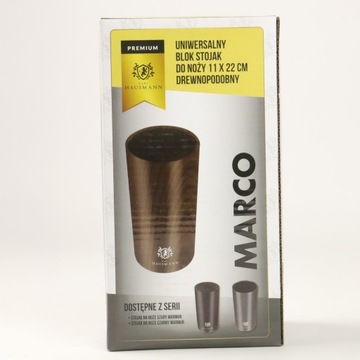 ELEGANCKI STOJAK KUCHENNY 22 CM DREWNOPODOBNY NA NOŻE PRZYBORY KUCHENNE