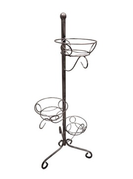 Kwietnik stojak loft podstawka na 3 kwiaty metal