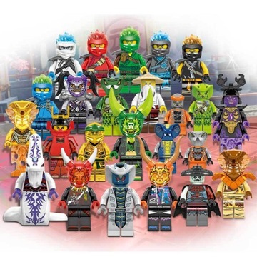 ZESTAW FIGURKI NINJAGO 24 SZTUK KLOCKI AKCESORIA