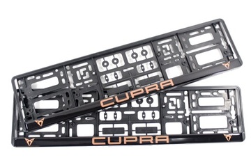 RAMKI TABLICY REJESTRACYJNEJ CUPRA PREMIUM ŻELOWA