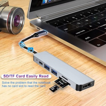 USB-концентратор C, многопортовый адаптер USB C