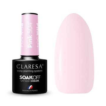 CLARESA PINK 504 LAKIER HYBRYDOWY 5G