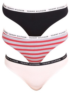 Stringi damskie XS Tommy Hilfiger 3 pak zestaw TH