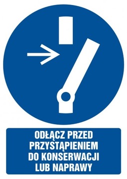 Odłącz przed naprawą / konserwacją folia 10,5x14,8