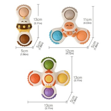 Fidget Spiner СЕНСОРНАЯ ПРИСОСКА Развивающая сенсорная игрушка 3 шт.