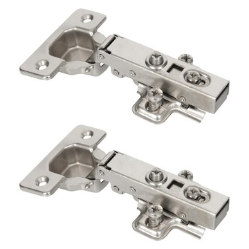 2x ZAWIAS MEBLOWY PUSZKOWY NAKŁADANY PROSTY CICHY DOMYK Z EURO HYDRAULICZNY