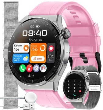 SMARTWATCH ENTER ROZMOWY SMS KROKI KALORIE MENU PL