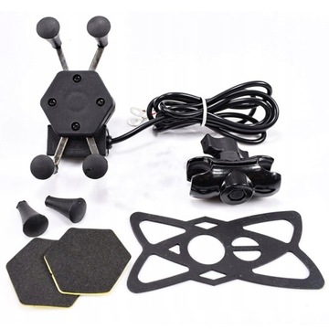 Держатель для телефона + зарядное устройство Мотоциклетный держатель для телефона на оголовье