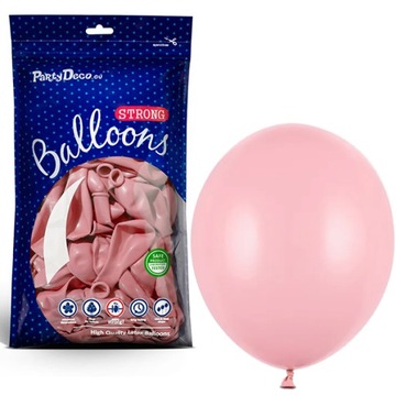 Balony lateksowe 12 cm różowe Strong Pastel Baby Pink - 100 sztuk