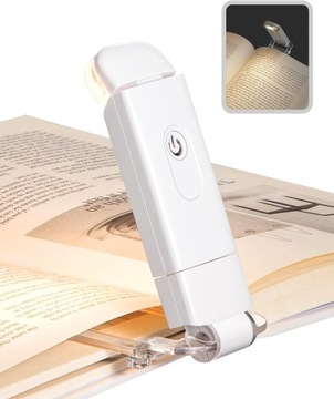 USB ŁADOWALNA LAMPKA DO CZYTANIA Z KLIPSEM KSIĄŻKA ŚWIATŁA