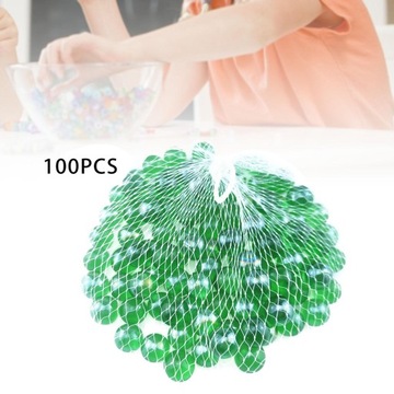 100x игрушки в форме шара, стеклянные шарики, аксессуары для настольных игр, детские бусины, зеленые