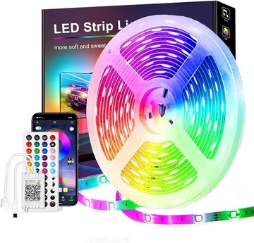Taśma LED 15M RGB 5050 Bluetooth APLIKACJA Pilot