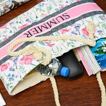 ЛЕТНЯЯ ПЛЯЖНАЯ СУМКА ЖЕНСКАЯ, БОЛЬШАЯ ВМЕСТИМОСТЬ