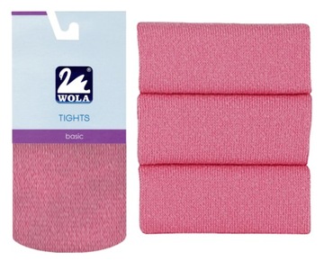 WOLA RAJSTOPY GŁADKIE BAWEŁNA 92/98 PINK C6F