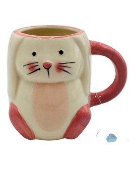 Kubek KRÓLIK ZAJĄC CERAMIKA GALERYJNY MUG BOHO