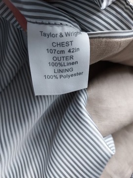 TAYLOR&WRIGHT marynarka 100% LEN R 52