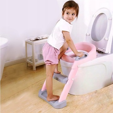 ТУАЛЕТ КРЫШКА ДЛЯ УНИТАЗА С ДЕТСКОЙ ЛЕСТНИЦОЙ, НЕСКОЛЬЗЯЩИМ СИДЕНЬЕМ, ПОДНОГКОЙ