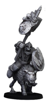 Mounted Orcs Bannerman - Highlands Miniatures