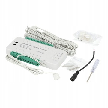 STEROWNIK SCHODOWY LED PIR KASKADOWY CZUJNIK BIAŁY 240W 12V-24V DC