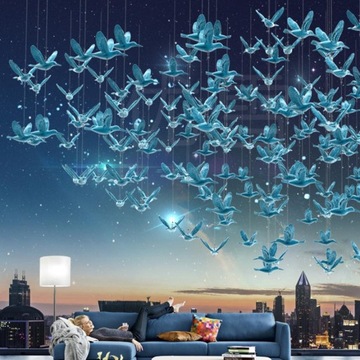 Хрустальный акриловый подвесной орнамент в форме птицы для домашнего декора цвета фуксии