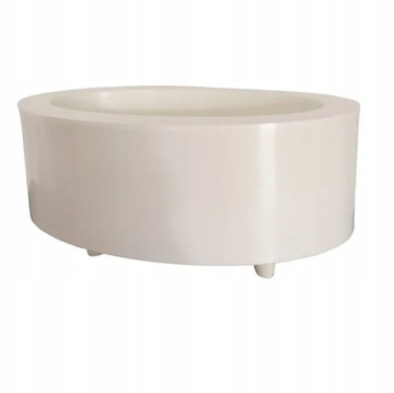 ОВАЛЬНАЯ БЕЛАЯ ГЛЯНЦЕВАЯ КРЫШКА ДЛЯ ЦВЕТОЧНОГО ГАЗВА