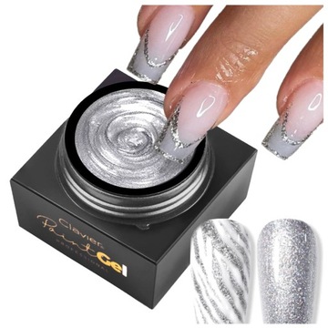 Clavier Srebrny Żel Do Zdobień Paznokci Paint Gel 5ml Silver