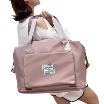 TORBA DAMSKA REGULOWANA MAŁA DUŻA PODRÓŻNA SPORTOWA RÓŻOWA DO SAMOLOTU