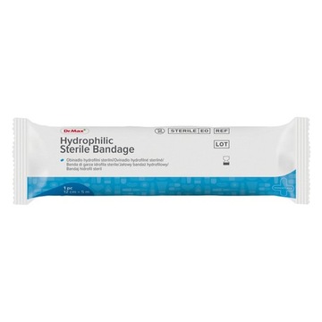 Hydrophylic sterile bandage Dr.Max, jałowy bandaż hydrofilowy 12 cm x 5 m