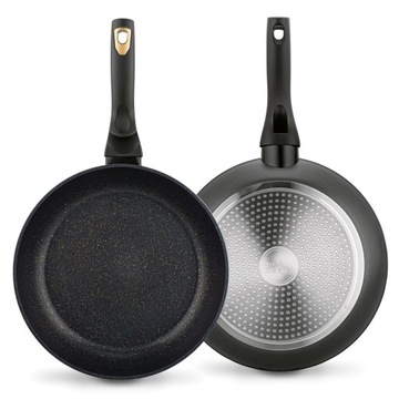 3+2 Набор горшков, набор INDUCTION POTS, гранит FLOWERS, Dark GOLD PRO