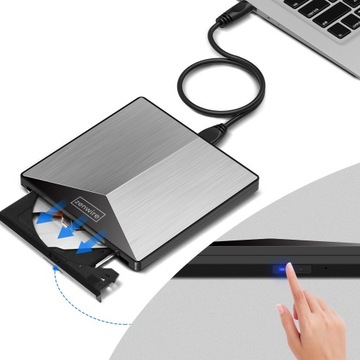 Внешний привод DVD CD-плеер USB-C 3.0 записывающее устройство для портативного компьютера