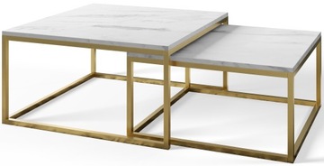 ŁAWA LOFT 2w1 DUO ZŁOTA STOLIK KAWOWY