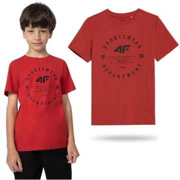 KOSZULKA CHŁOPIĘCA 4F DZIECIĘCA KOSZULKA T-SHIRT