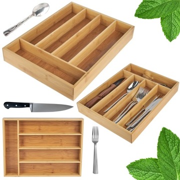 BERRETTI Organizer Wkład na sztućce do szuflady rozsuwany 52 x 31 CMBR-8396
