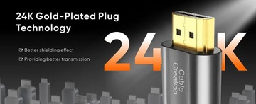 CERTYFIKOWANY Kabel HDMI 2.1 8K 4K eARC PREMIUM 3m CableCreation HDR CEC VR