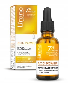 LIRENE ACID POWER SERUM ZŁUSZCZAJĄCE DO SKÓRY Z PRZEBARWIENIAMI TRĄDZIK