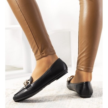 Черные лоферы на цепочке Tillison, размер 39.