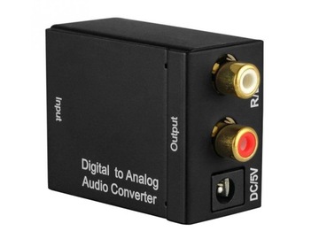 Konwerter optyczny toslink spdif na 2x cinch rca
