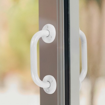 РУЧКА ДВЕРНАЯ АНТАБА ДВЕРНАЯ РУЧКА ВАННАЯ 150мм БЕЛАЯ