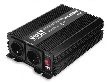 ПРЕОБРАЗОВАТЕЛЬ НАПРЯЖЕНИЯ 24 В 230 В 1300/2600 Вт USB ВОЛЬТ