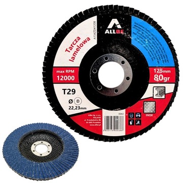 Tarcza lamelowa listkowa INOX 125mm 80gr CYRKON
