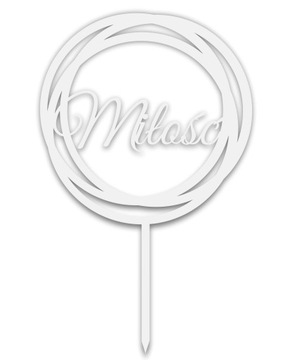 Topper TŚB-1- Miłość Ślub Wesele Biały