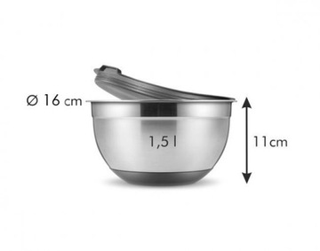 ЧАША МЕТАЛЛИЧЕСКАЯ С КРЫШКОЙ TESCOMA 20см 3л