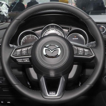 Наклейка на руль автомобиля Mazda - Серебристая