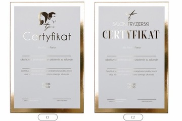 CERTYFIKAT SZKOLENIOWY ZŁOTY DYPLOM CERTYFIKATY ZŁOCONE A4 PAKIET 6 szt