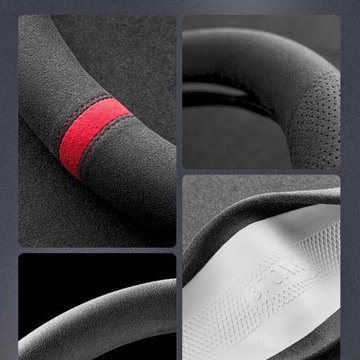 ЗАМШЕВЫЙ АЛЬКАНТАРА Чехол на руль UNIVERSAL 37 – 38 СМ ПРЕМИУМ