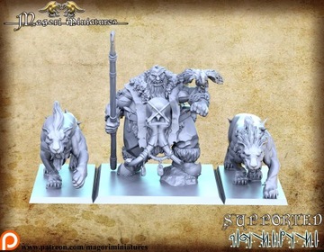 Ogre hunter and Sabertooth - Magori Miniatures