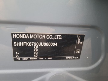 HONDA CIVIC X TYPE R NH788P 17-> ОБОРОТЫ