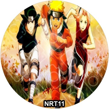 NARUTO Торт Вафельное украшение на день рождения с сахарным принтом, круглый 20см