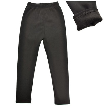 LEGGINSY GETRY ocieplane 152/158 futerko czarne G